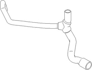 Kylarslang, Avgas-/utsläppssidan, Nedre, RENAULT CLIO I, 7700 801 055, 7700 815 153
