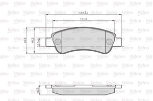 Bromsbeläggsats, Bakaxel, CITROËN,FIAT,PEUGEOT, 1611140880, 425359, 4253-59, 425360, 4253-60, 425469, 4254-69, 77364016, 95611498