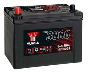 Yuasa Batteri 12V 72Ah 630A, passar många modeller, 2880017150, 28800-17150, 2880038100, 28800-38100, 2880067131, 28800-67131, 28800-YZ