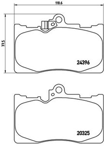 Bromsbeläggsats, Framaxel, LEXUS GS, IS III, RC, 0446503410, 0446522340, 0446530400, 044653040079, 044653041079, 0446530430, 0446530450,
