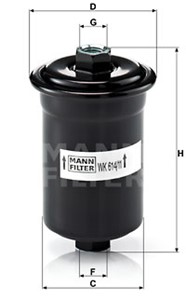 Bränslefilter, HYUNDAI,KIA,LEXUS,TOYOTA, 23300-34000, 23300-46050, 23300-50020, 23300-50040, 23300-50050, 23300-61010, 23300-61020, 2330