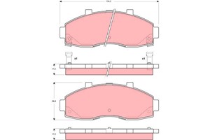 Bromsbeläggsats, Framaxel, KIA PREGIO Buss, PREGIO Skåp, 0K72A3328Z