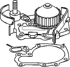 Vattenpump, DACIA,RENAULT, 7700 861 686, 7701 478 018, 8200 146 298