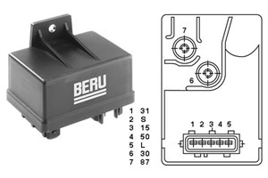 Kontrollenhet, glödstiftsystem, ALFA ROMEO,CITROËN,FIAT,IVECO,PEUGEOT, 5981 19, 96 141 677 80, 96 141 677, 96 252 036 80, 96 252 036, 96