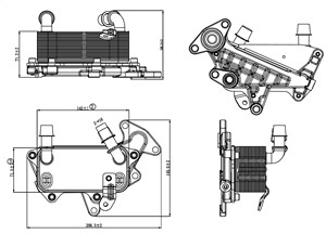 Oljekylare, motor, SKODA OCTAVIA II, OCTAVIA Combi II, SUPERB II, SUPERB Kombi II, VW PASSAT B6, PASSAT B6 Variant, 3C0317037A