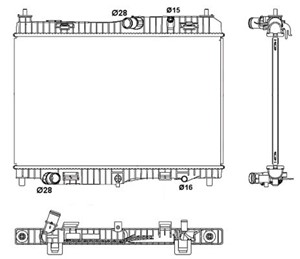 Kylare, motorkylning, FORD FIESTA VI, FIESTA Van VI, 1540332, 1566662, 1671561, 1775583, 8V518005FA, 8V518005FB, 8V518005FC, 8V518005FD