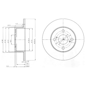 Bromsskiva, Bakaxel, TOYOTA COROLLA, COROLLA Compact, COROLLA Kombi, COROLLA Liftback, 42431-12190