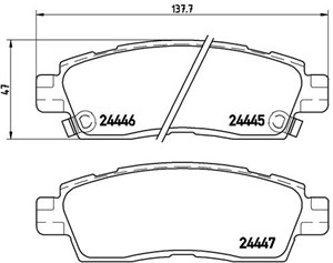 Bromsbeläggsats, Bakaxel, BUICK ENCLAVE, CHEVROLET TRAILBLAZER, TRAVERSE, GMC ACADIA, ISUZU ASCENDER, SAAB 9-7X, 15855898, 19122385, 191