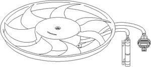 Fläkt, kylare, OPEL VECTRA B, VECTRA B Halvkombi, VECTRA B Kombi, VAUXHALL VECTRA, 13 41 264, 52464705