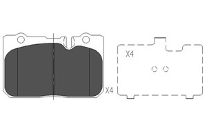 Bromsbeläggsats, Framaxel, LEXUS LS, TOYOTA CENTURY, 0446550050, 0446550060, 0446550070, 0446550161, 0446550220, 0449150210, 0449150220,