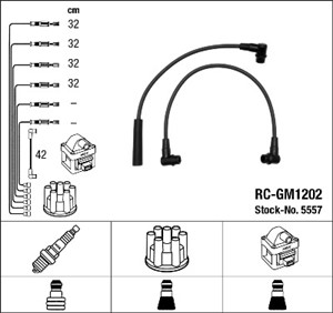 Tändkabelsats, JEEP CHEROKEE, COMANCHE, GRAND WAGONEER Terrängbil täckt, WRANGLER I, J 3242 842, J3242842