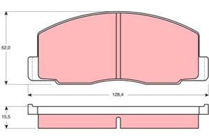 Bromsbeläggsats, Framaxel, TOYOTA LITEACE Buss, LITEACE Skåp, LITEACE Wagon, MODEL F, 04465-28010, 04465-28110, 04465-28180, 04465-28290