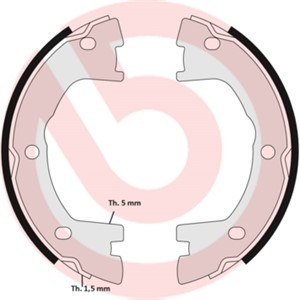 Bromsbackar, sats, Bakaxel, IVECO,RENAULT TRUCKS, 1906403, 5001844749, 5001860144, 5001860712, 503643887, 504129079, 90403, 99431432, 99