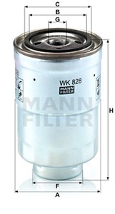 Bränslefilter, FORD,MAZDA,MITSUBISHI,NISSAN,TOYOTA,VW, 04234-76010, 1213 456, 16403-2SA00, 1770A055, 18610-00653, 186100-5420, 23300-750