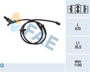 ABS-givare, Sensor, hjulvarvtal, Bakaxel, SEAT,VW, 6K0 927 807 D, 6N0 927 807 A, 6N0 927 807