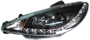 Strålkastare, PEUGEOT 206 CC, 206 Halvkombi, 206 Van