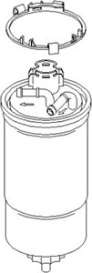 Bränslefilter, SEAT CORDOBA, IBIZA III, SKODA FABIA I, FABIA Combi I, FABIA Sedan I, VW POLO, 6Q0 127 400A, 6Q0 127 401B