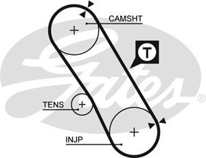 Kamrem, NISSAN SUNNY Skåp / kombi III, 16806-0M900, 16806-0M925, 16806-16A00, 16806-16A10, 16806-54A00, 16806-54A10, 16806-54A25, 16806-