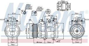 Kompressor, klimatanläggning, KIA SORENTO I, SORENTO VAN I, 16150-17700, 4K501-0129, 97701-3E000, 977013E050, 977013E100