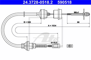 Vajer, koppling, CITROËN,FIAT,PEUGEOT, 1310131080, 1318447080, 2150 J2, 2150 T5