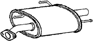 Bakre ljuddämpare, TOYOTA PREVIA II, 1740528011, 1743028480, 27060-0G021, 27060-26030