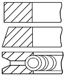Kolvringar, kit, HYUNDAI,MITSUBISHI,PROTON, MD074725, MD078548, MD104656