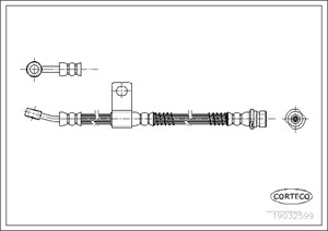 Bromsslang, framaxel höger, Höger, HYUNDAI ATOS, 5873202011