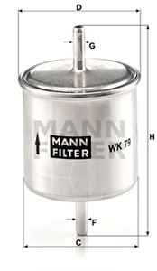 Bränslefilter, FORD,MAZDA, 1022 150, 1094 371, 1E03-20490, 1E05-13490, 1E05-13-490A, 6594 603, 92 FB 9155 AB, 92 FB 9155-AA, E7DE 9155 A