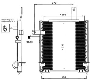 Kondensor, klimatanläggning, MAZDA DEMIO, 1 0 00 710 020, D26761480, D26761480A, DC3761480, DC3761480A, MD972440, MD973162, MD978741
