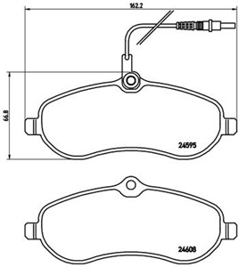 Bromsbeläggsats, Framaxel, CITROËN,FIAT,PEUGEOT,TOYOTA, 0009467548988, 1611839880, 1617279580, 1623160380, 425363, 425364, 425365, 42536