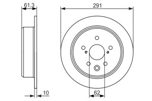 Bromsskiva, Bakaxel, LEXUS IS II, IS III, IS C, TOYOTA CROWN, MARK X I, 42431 30280, 424310P010, 4243130280