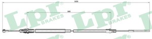 Vajer, parkeringsbroms, Bak, Vänster, CITROËN C8, FIAT ULYSSE, LANCIA PHEDRA, PEUGEOT 807, 1400310380, 4745Y8
