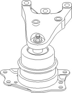 Motorkudde, Höger, SEAT,SKODA,VW, 6Q0 199 167BC, 6Q0 199 167CH, 6Q0 199 167DA, 6Q0 199 167DM, 6R0 199 167AA, 6RF 199 167, 6RF 199 262