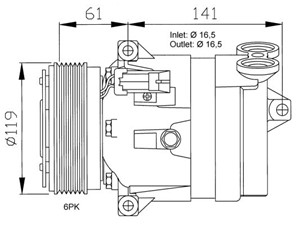 Kompressor, klimatanläggning, FIAT,OPEL,SAAB,VAUXHALL, 01135240, 01135292, 1135157, 1135240, 1135292, 1135302, 1135324, 1135389, 1140054