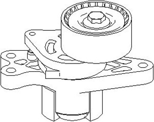 Remsträckare, flerspårsrem, CITROËN,PEUGEOT, 16 114 245 80, 5751 A2, 5751 C8