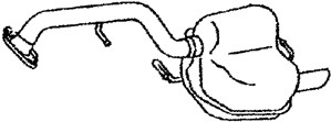 Bakre ljuddämpare, MAZDA 5, LF2840100C, LF2840100E, LF2940100F, LF2940100G, LF840100A