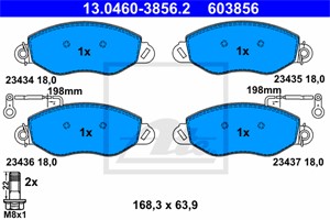 Bromsbeläggsats, Framaxel, NISSAN CABSTAR, CABSTAR E, 41060-9X225, 41060-9X226