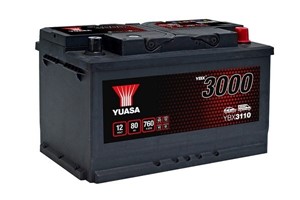 Yuasa Batteri 12V 80Ah 760A, passar många modeller, 1201002, 12772108, 13165240, 13390016GF, 1426522, 1754041, 1789493, 1863098, 191757