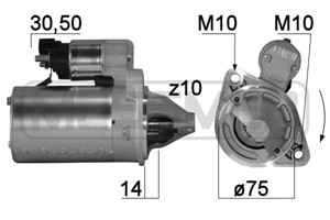 Startmotor, HYUNDAI i10 II, i20 II, KIA RIO III, RIO Sedan III, 18030SAA000, 18030SAA010, 36100-03101, 8671014939