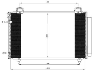 Kondensor, klimatanläggning, TOYOTA AVENSIS, AVENSIS Kombi, AVENSIS Sedan, 0 9382 4580, 009382 4580, 0504043716, 09382 4580, 42470845, 8