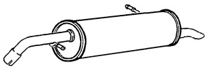 Bakre ljuddämpare, CITROËN C3 PICASSO, PEUGEOT 2008 I, 207, 207 CC, 207 SW, 208 I, 173079, 173087, 1730T4