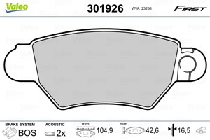 Bromsbeläggsats, Bakaxel, CHEVROLET,OPEL,VAUXHALL, 1605025, 1605039, 1605040, 1605093, 1605105, 1605961, 9117717, 9193251, 9195147, 9195