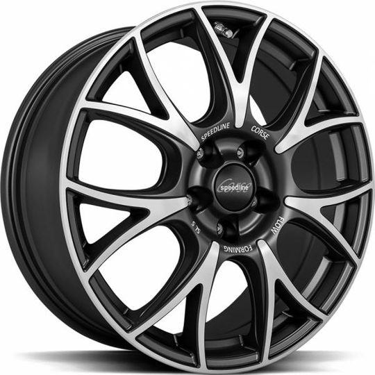 Speedline Sl5 Vincitore Jet Black Matt Front Cut 7,5/18 5/100 ET35 B68