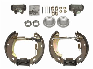 Bromsbackar, sats, Bakaxel, CITROËN,PEUGEOT, 4241 2Z, 4241 4K, 4241 4R, 4241 4Y, 4241 7G, 4242 40, 95668072