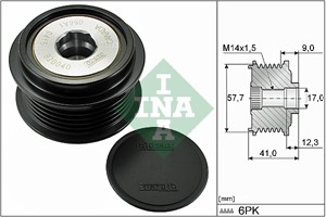 Frihjulskoppling, generator, CADILLAC,GMC,JAGUAR,OPEL,SAAB, 12 04 195, 1204195, 1204645, 12665786, 13502584, 22865612, 22988006, 4R83103