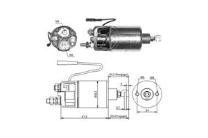 Magnetswitch, startmotor