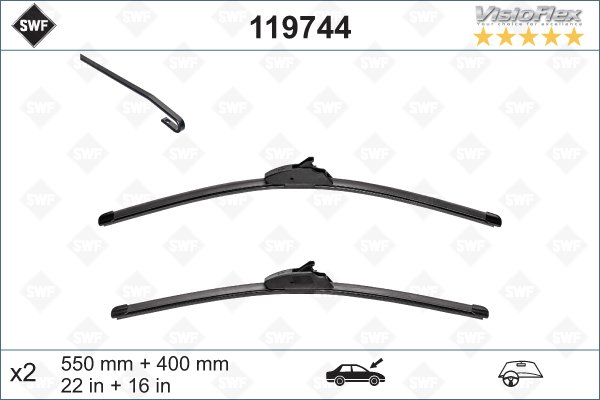 Flatbladesats 550/400