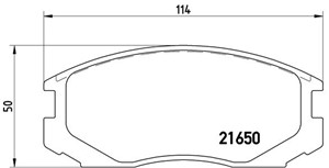 Bromsbeläggsats, Framaxel, DAIHATSU,MITSUBISHI,PROTON, 04465B4010, 04465B4020, 04465B4030, 04465B4040, 04465B4050, 0449167R01, 044918740