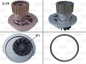 Vattenpump, CHEVROLET,DAEWOO, 96182871, 96352650, 96872702, 96930074