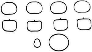 Packningssats, insug, grenrör, ALFA ROMEO,FIAT,LANCIA,OPEL, 71739944, 71739994, 95 512 853